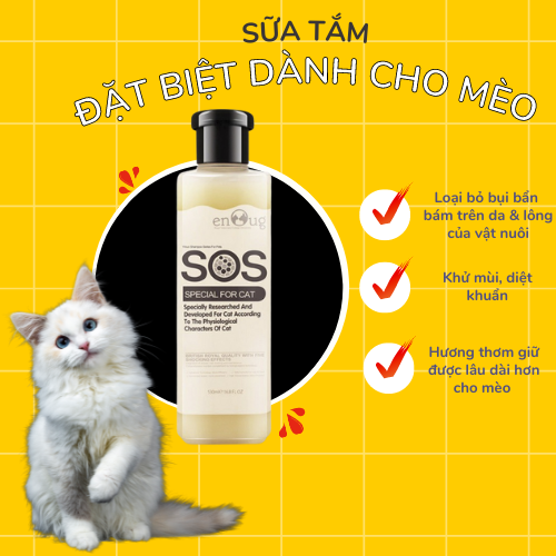 Sữa tắm SOS màu trắng dành riêng cho mèo 530ml