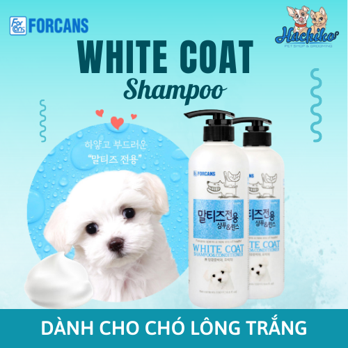 Dầu gội và xả cho chó lông trắng Forcans White Coat 550ml