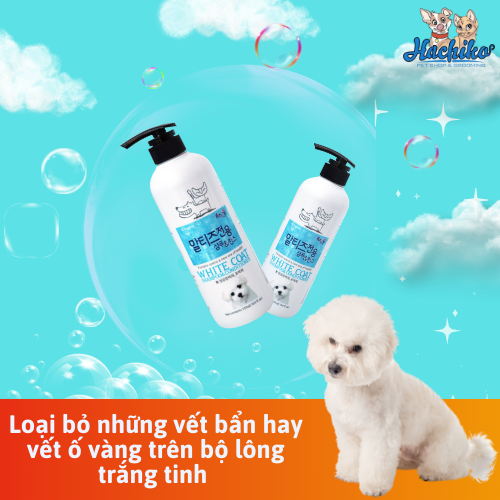 Dầu gội và xả cho chó lông trắng Forcans White Coat 550ml