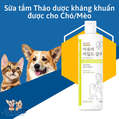 Sữa tắm Prunus Aroma Mild thơm mát tự nhiên cho Chó/ Mèo 500ml