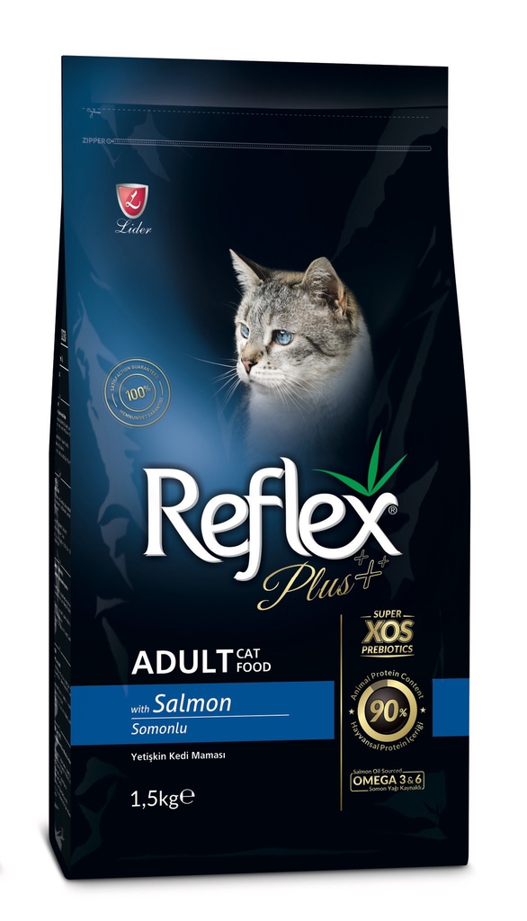Thức ăn cho mèo trưởng thành Reflex Plus Cat Adult Cá hồi chiết lẻ 1kg