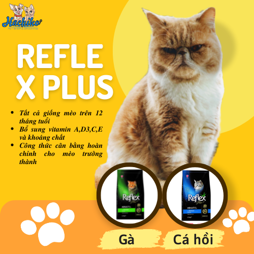 Thức ăn cho mèo trưởng thành Reflex Plus Cat Adult Cá hồi chiết lẻ 1kg
