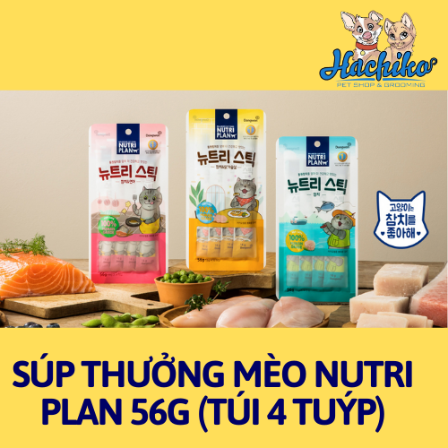 Súp thưởng cho Mèo Nutri Plan 56g (Túi 4 tuýp)