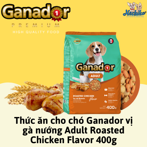 Thức ăn cho chó Ganador vị gà nướng Adult Roasted Chicken Flavor 400gr/3kg/20kg