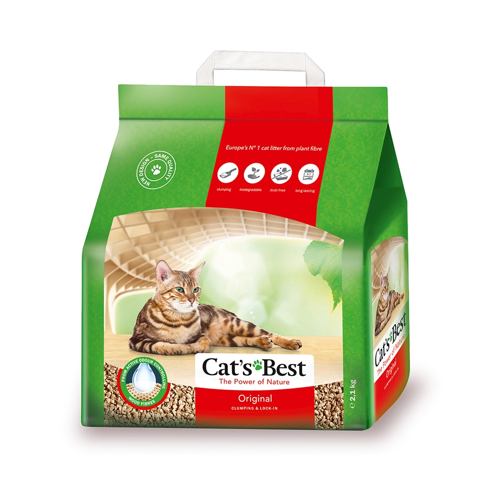 Cát vệ sinh hữu cơ dành cho Mèo Cat's Best Original 2.1kg/5 lít