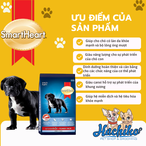 Thức ăn chó con SmartHeart Power Pack Puppy