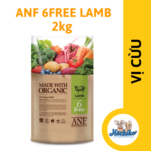 Thức ăn hạt hữu cơ cho chó ANF 6FREE vị vịt 2kg