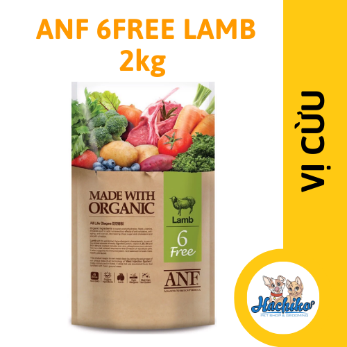 Thức ăn hạt hữu cơ cho chó ANF 6FREE 3 vị 2kg _ cá hồi