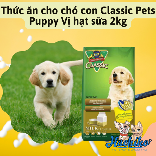 Thức ăn cho chó con Classic Pets Puppy Vị hạt sữa 2kg