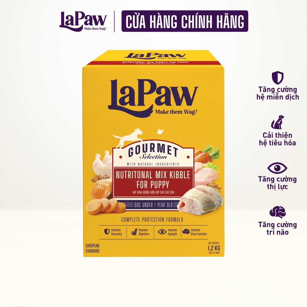 laPaw Gourmet Hạt cho chó con dinh dưỡng chuẩn Âu 1,2kg