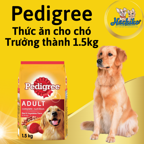 Thức ăn cho chó trưởng thành Pedigree vị bò và rau củ 1.5kg 