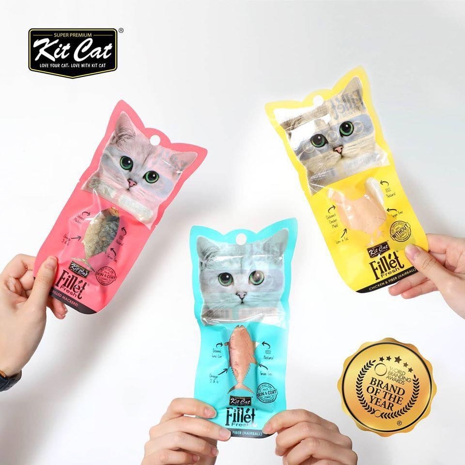 KITCAT Fillet - Phi lê thịt gà cá cho mèo gói 30g