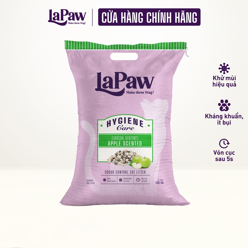 laPaw Cát cho mèo than hoạt tính đất sét 10l/ 5kg