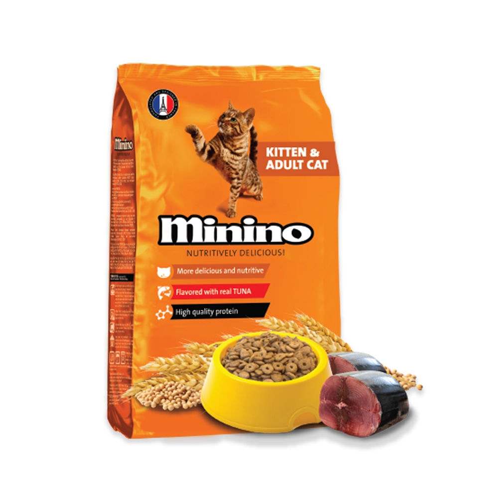 Thức ăn hạt Minino Kitten&Adult cat cho mèo con và mèo lớn