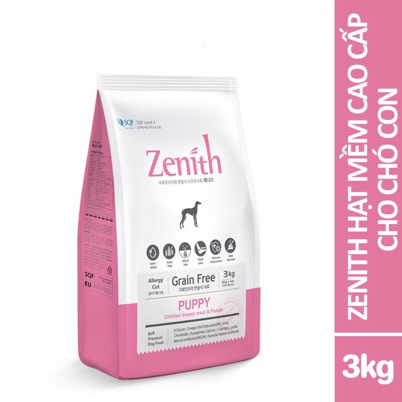 Thức ăn hạt mềm cho chó con Zenith Puppy 1.2kg