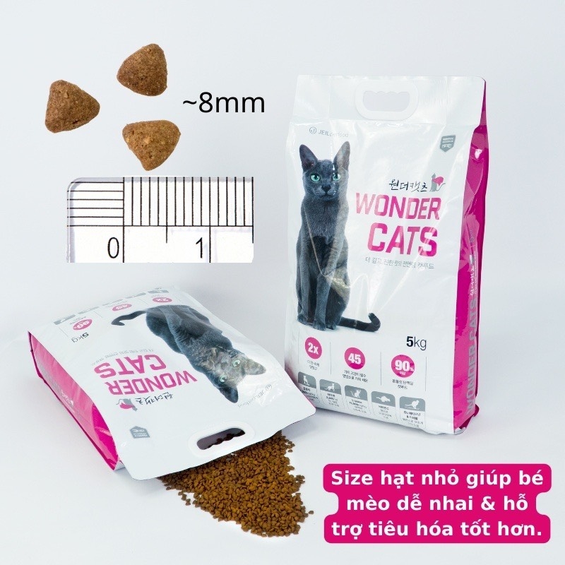 Thức ăn hạt Wonder Cats cho mèo mọi lứa tuổi 1kg chiết lẻ