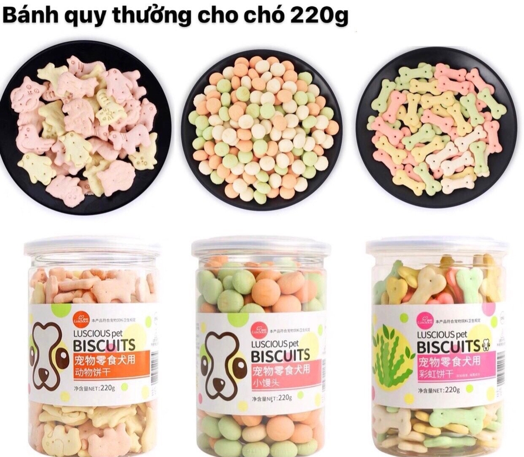 Bánh Quy Thưởng Luscious Cho Chó 220G