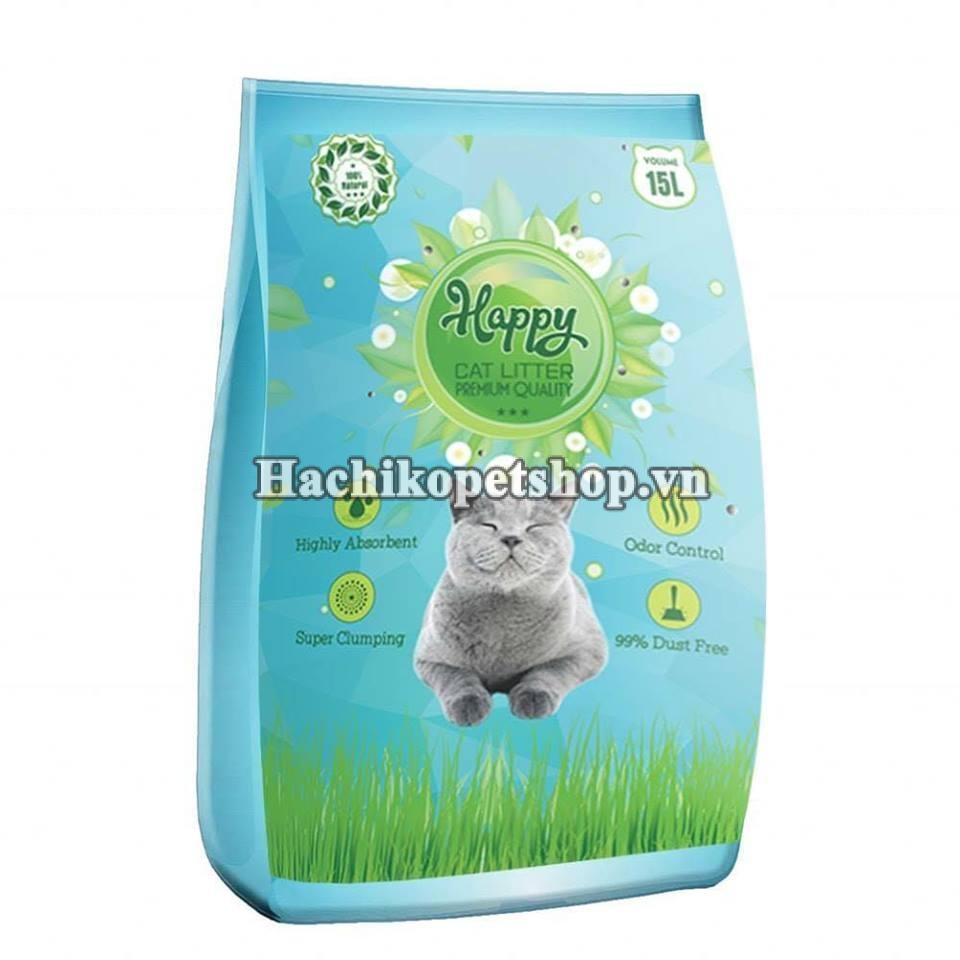 Cát vệ sinh cho mèo Happy Cat 15 lít - 10kg