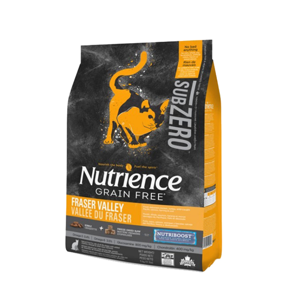 Thức ăn hạt cho mèo Nutrience SubZero Gà tây, cá hồi, cá trích, cá tuyết và rau củ quả tự nhiên 0.5kg/2.27kg/5kg