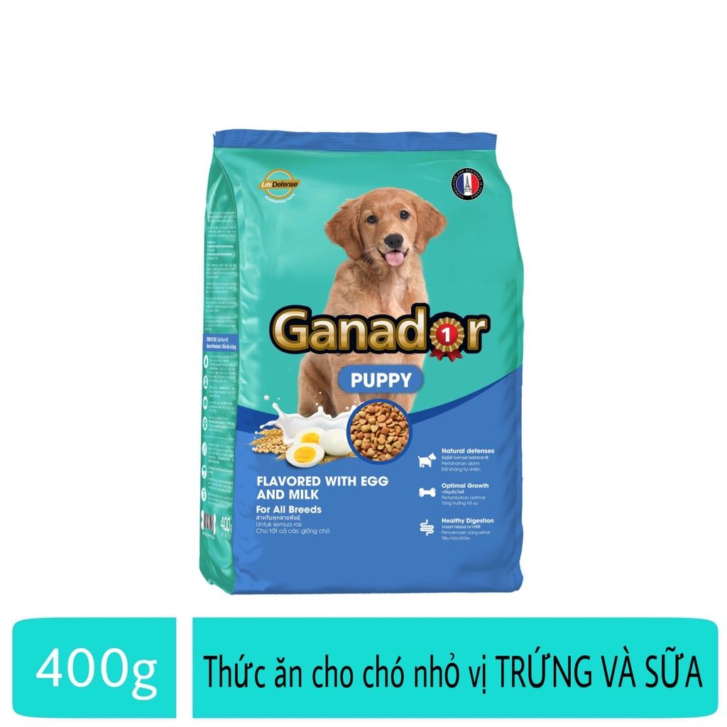 Thức ăn hạt dành cho chó con dưới 12 tháng tuổi Ganador Puppy Trứng & Sữa