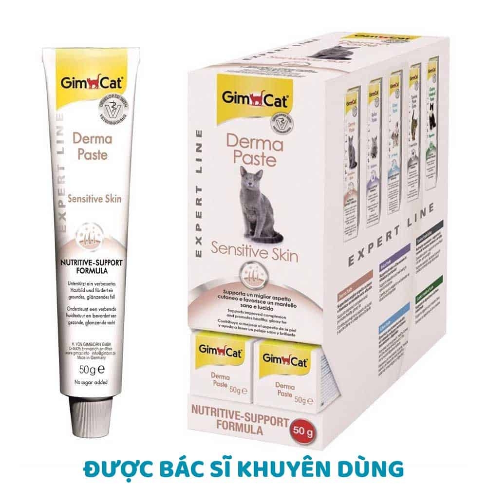 Gimcat Gel Derma Paste 50gr hỗ trợ điều trị viêm da mèo