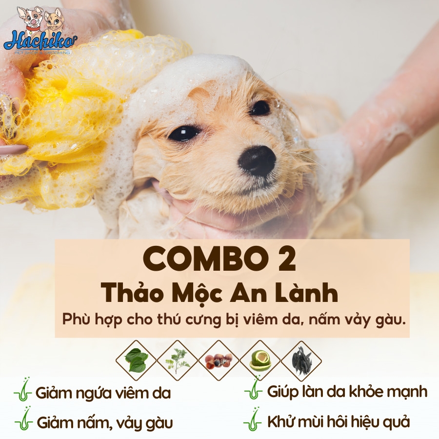 Combo Tắm thảo mộc trọn gói cho Chó