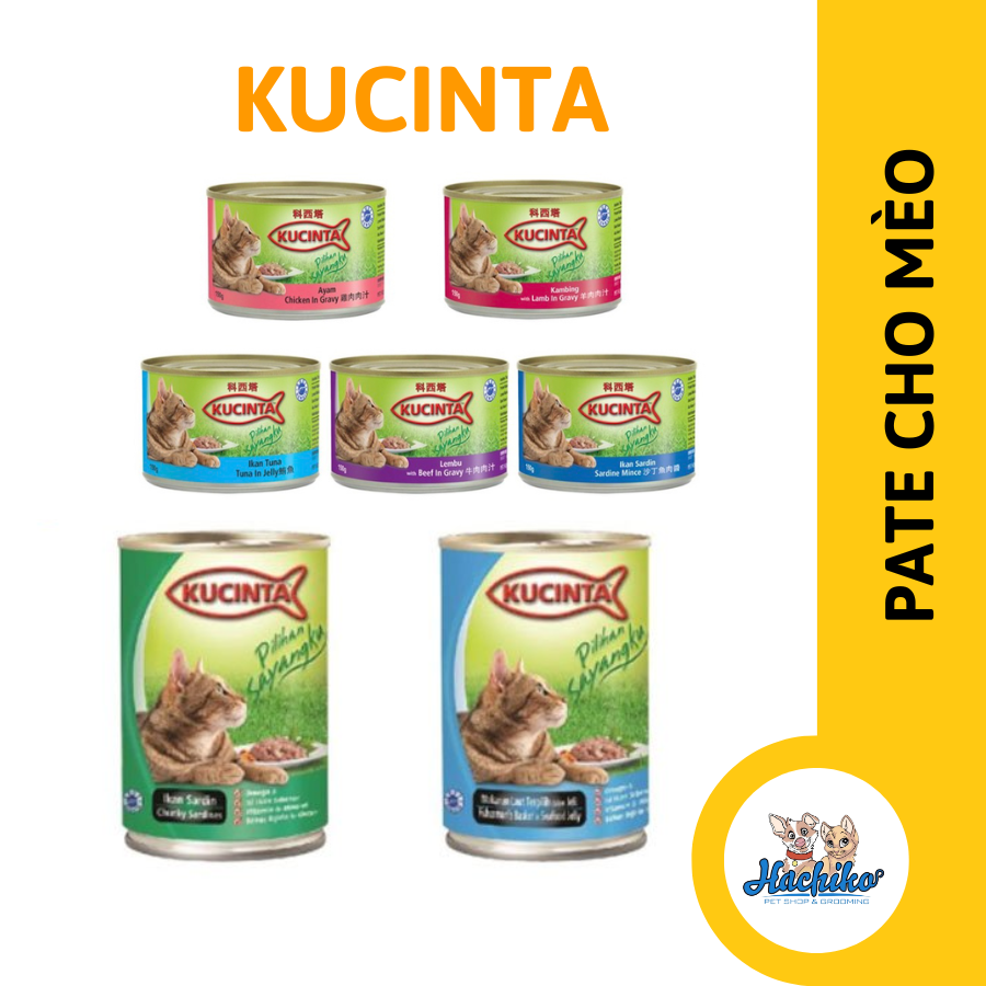 Pate cho Mèo Kucinta 150gr/400gr thơm ngon, dinh dưỡng