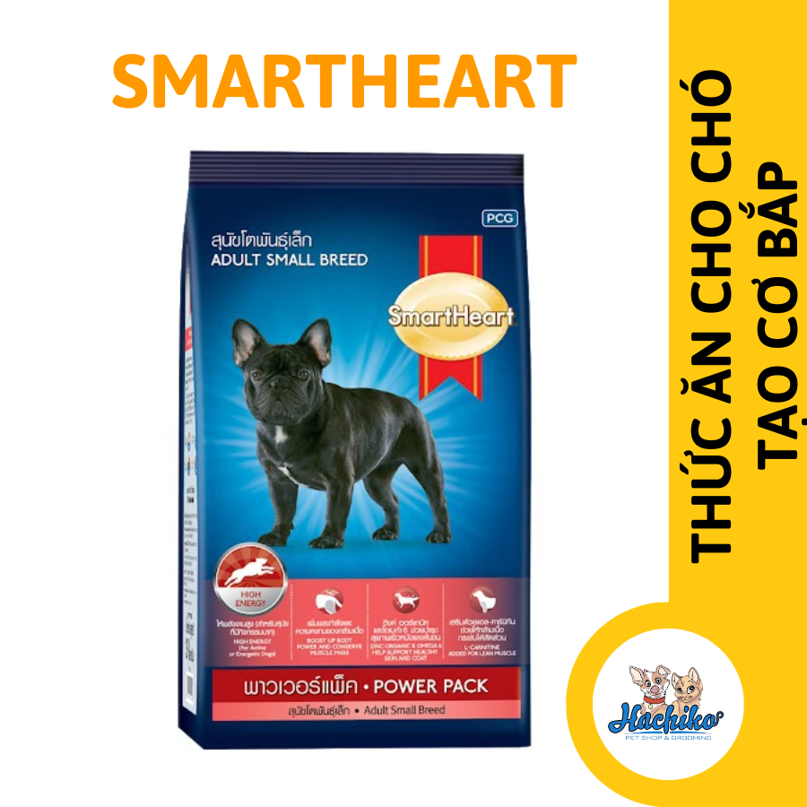 SmartHeart Power Pack Adult Small Breed Tạo Cơ Bắp Cún Nhỏ 3kg