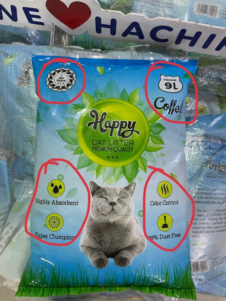 Cát vệ sinh cho mèo Happy Cat 9 lít - 5.6kg