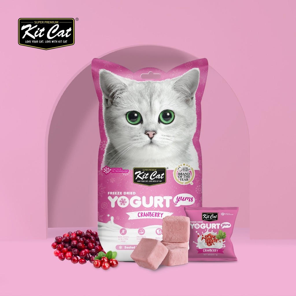 Viên sữa chua yogurt hỗ trợ tiêu hoá KitCat Freeze Dried Yogurt Yums [8 Vị]