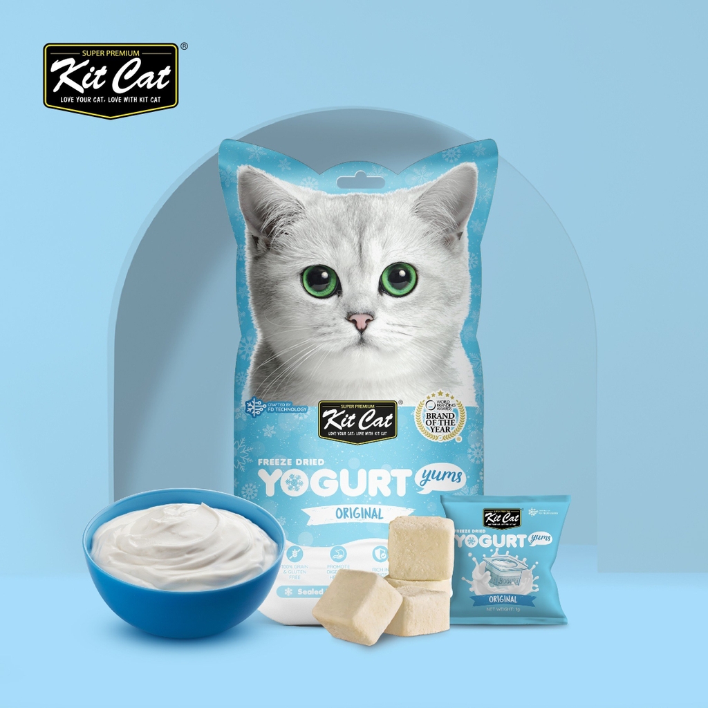 Viên sữa chua yogurt hỗ trợ tiêu hoá KitCat Freeze Dried Yogurt Yums [8 Vị]