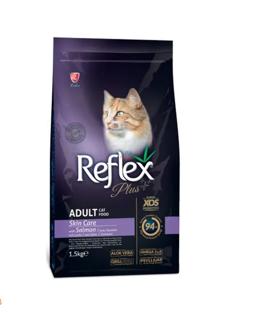 Thức ăn cho Mèo trưởng thành Reflex Plus Adult Skin Care 1.5kg vị cá hồi