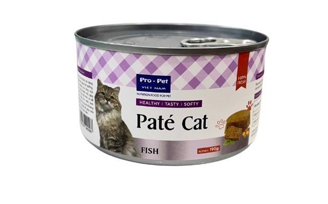 Pate Cat Pro Pet  dành cho mèo vị cá 190gr (thùng 24lon)