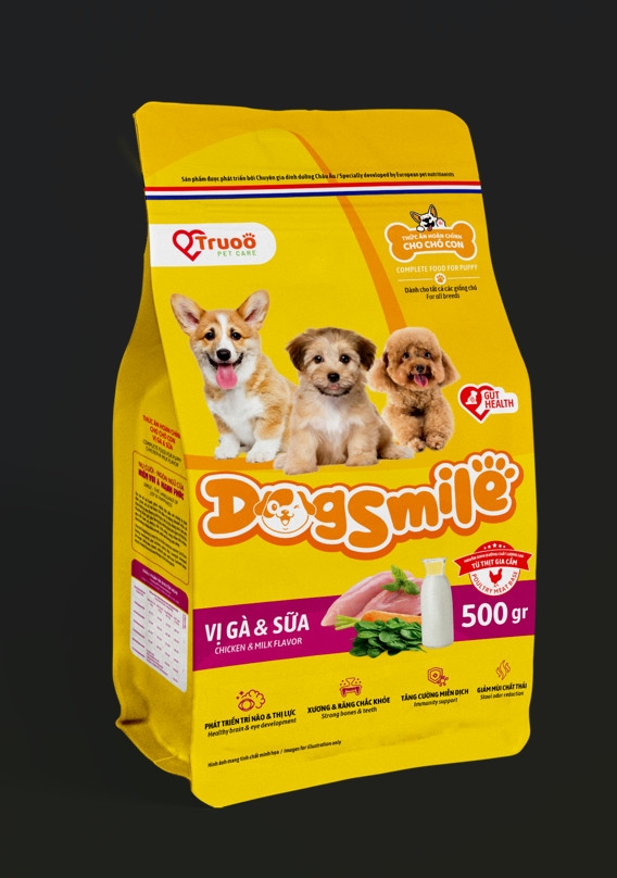 Dogsmile Thức ăn chó con Vị Gà & Sữa  500gr