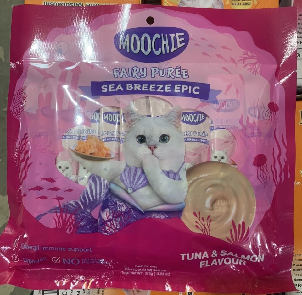 Súp thưởng dinh dưỡng cho mèo Moochie Fairy (Que lẻ - Đủ vị) 15gr
