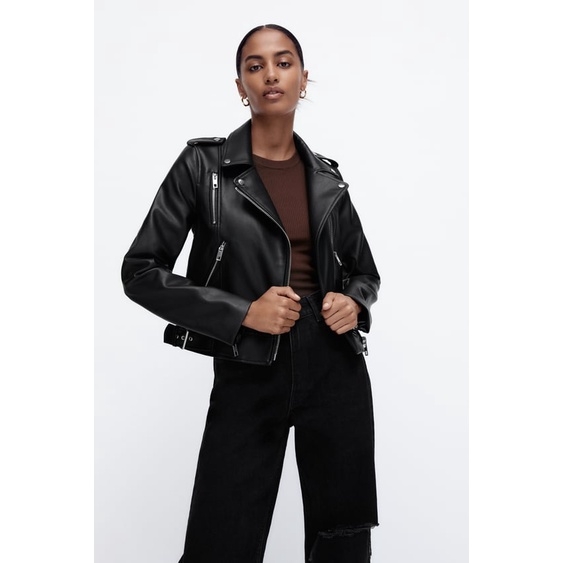 Áo khoác da Biker giả da Zara Auth New Tag có sẵn 3427/720 3427/782 3427/003 3427/780