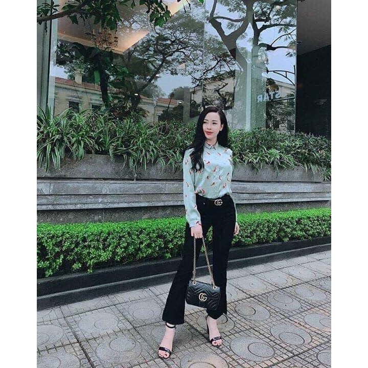 Quần jean ống loe xẻ gấu Zara auth new tag có sẵn 6688/020 6688020