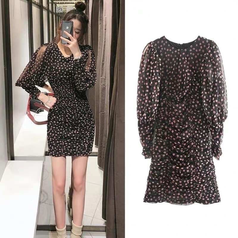 Váy chun dáng ngắn Zara auth new tag có sẵn