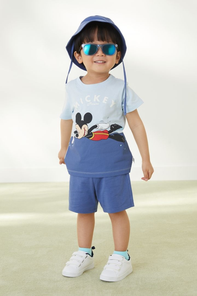 Set bộ 3 món (áo+quần+mũ) bé trai Mickey H&M Auth New Tag có sẵn 0844181002