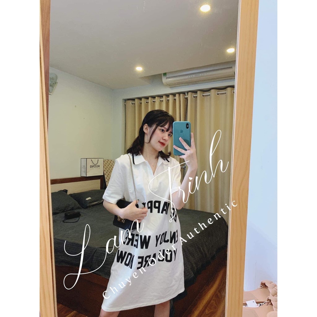 Váy dáng suông in chữ Zara Auth new tag có sẵn 0085/312 0085312 bầu có thể mặc được