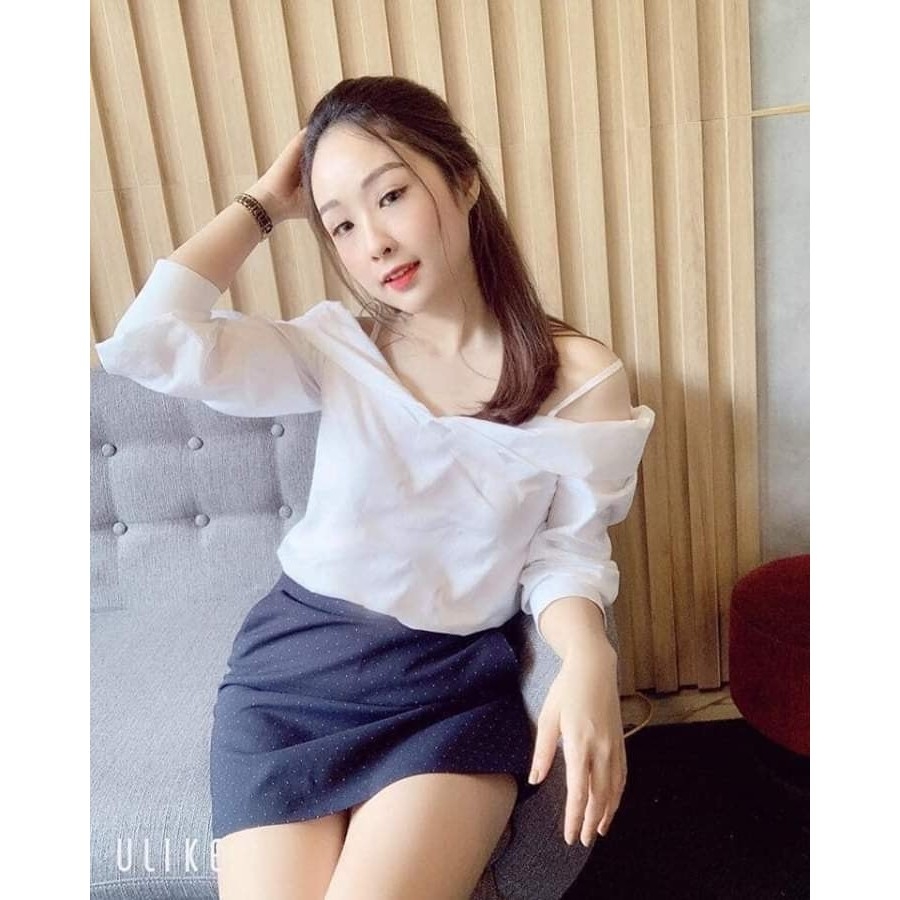 Áo kiểu trễ vai hai dây trắng Zara auth new tag có sẵn 3666/156 3666156