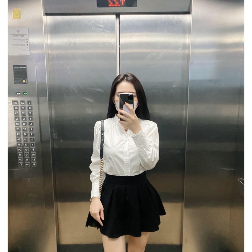 Áo sơ mi cổ tròn Zara Auth new tag có sẵn