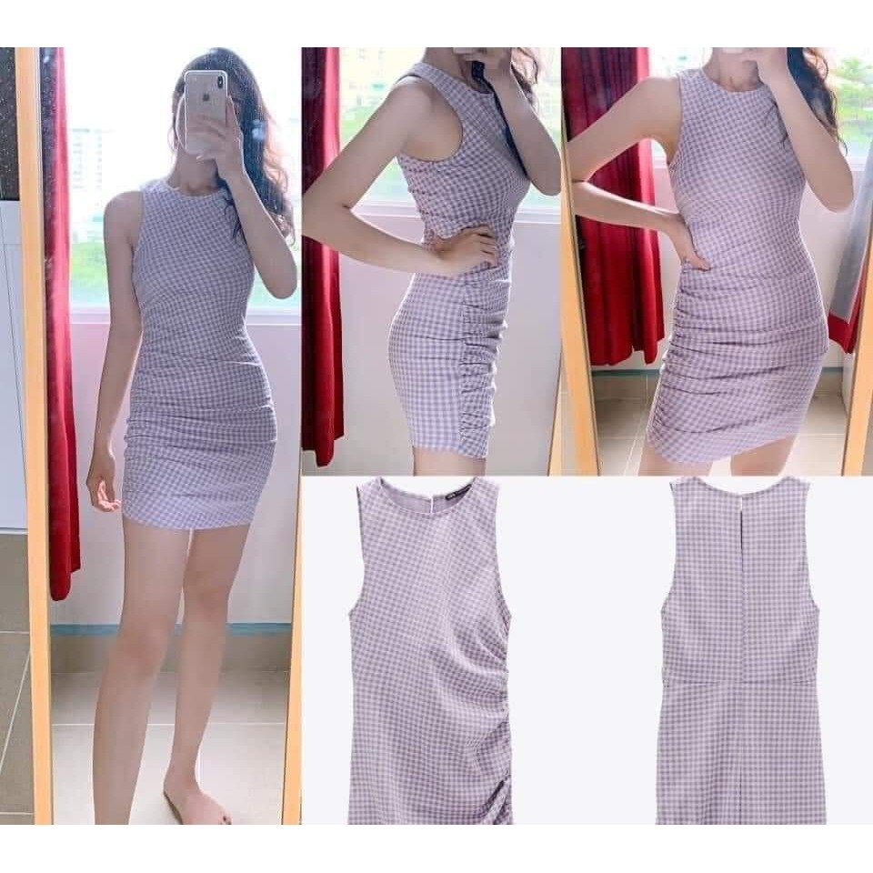 Váy ôm body nhún eo Zara Auth new tag có sẵn 4215/418 4215418