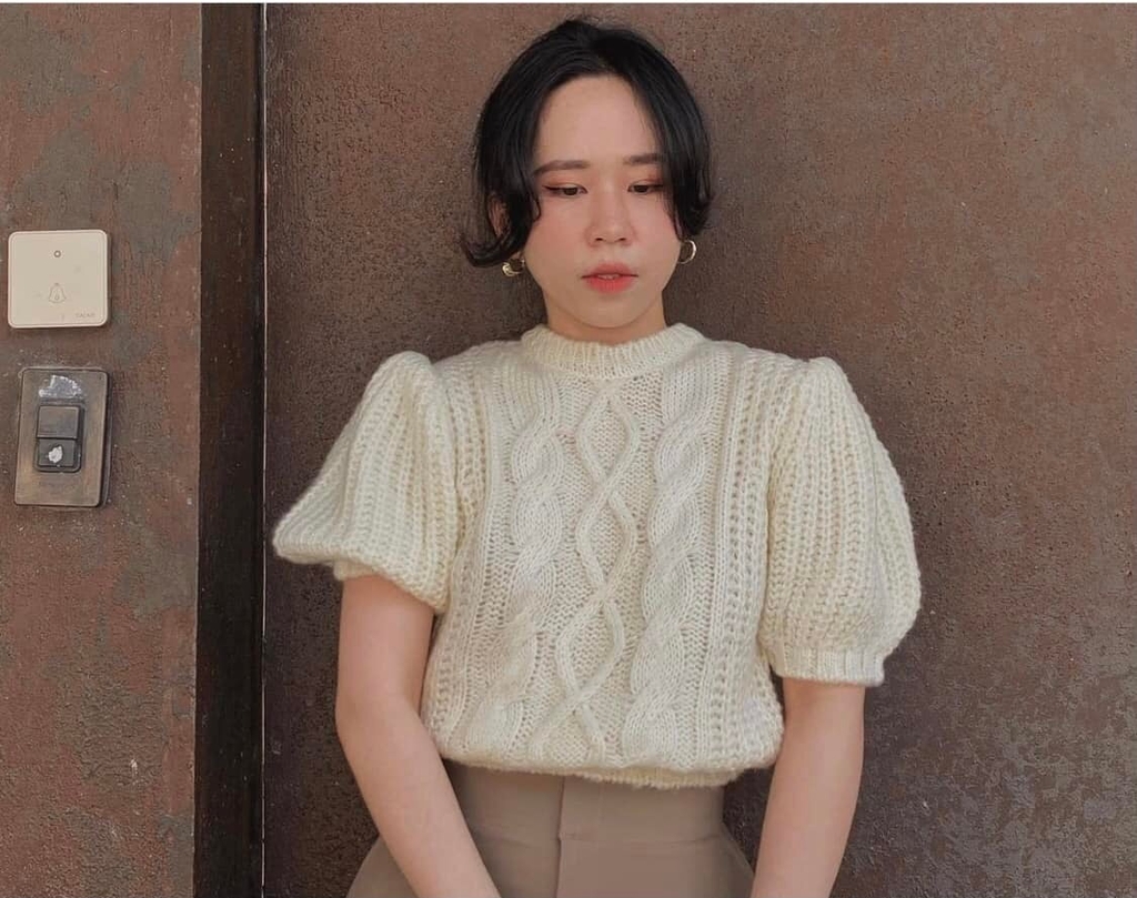 Áo len croptop tay bồng Zara 4331/127 4331127