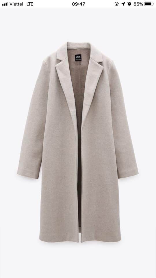Áo khoác dạ ép dáng dài Zara Auth New Tag có sẵn 2712/495 2712495 5070/626 5070626