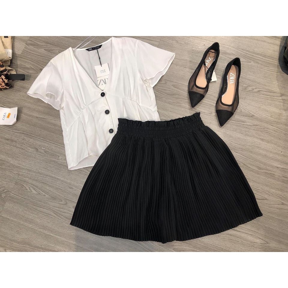 Quần váy xếp ly Zara Auth new tag có sẵn
