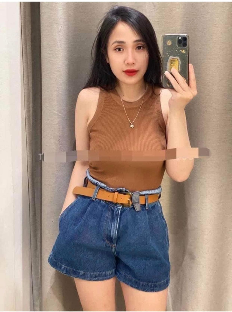 Áo ba lỗ dệt kim thun gân dáng dài  Zara Auth New Tag có sẵn 3471/013 3471013 3471/113 3471113