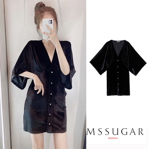 Váy nhung dáng ngắn cổ V Zara Auth New Tag có sẵn 1131/302 1131302