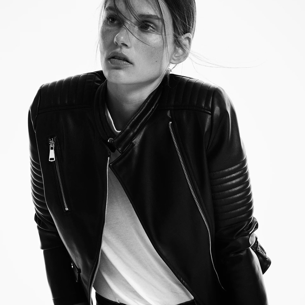 Áo khoác da Jacket Zara Auth new tag có sẵn 3046/028 3046028