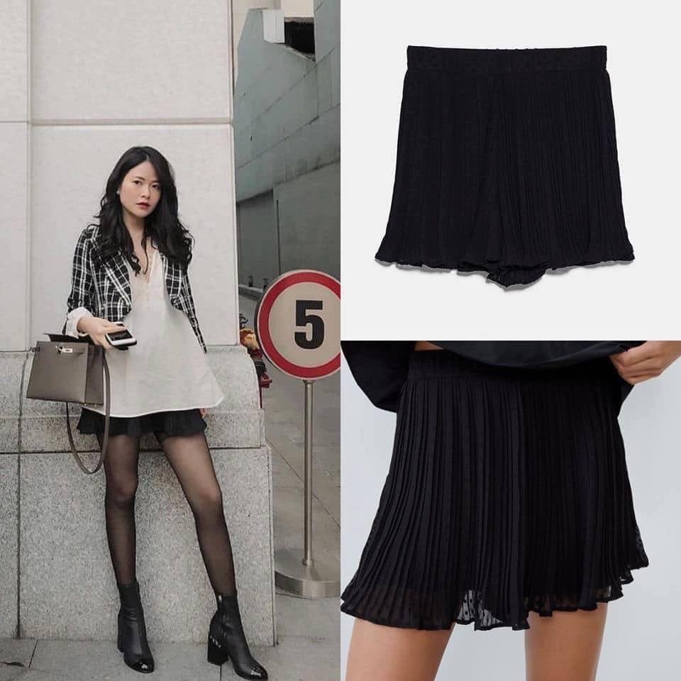 Quần váy xếp ly Zara Auth new tag có sẵn